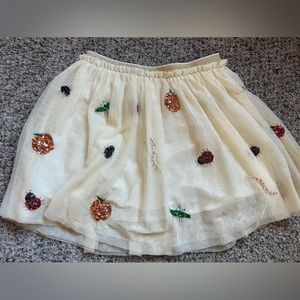 Mini Boden glitter nature print skirt